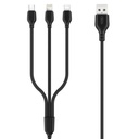 CABLE MULTIPLE USBA 3 IN 1 CORTO