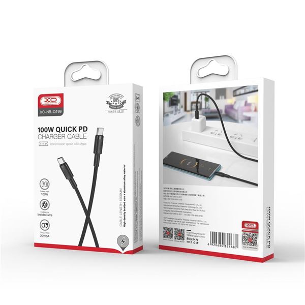 Kabel USB-c Do Ładowarki Szybki 1,5M Qc Pd 100W