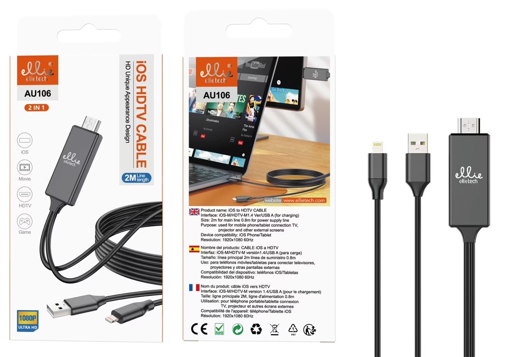 CABLE HDTV iOS 2IN1 2M