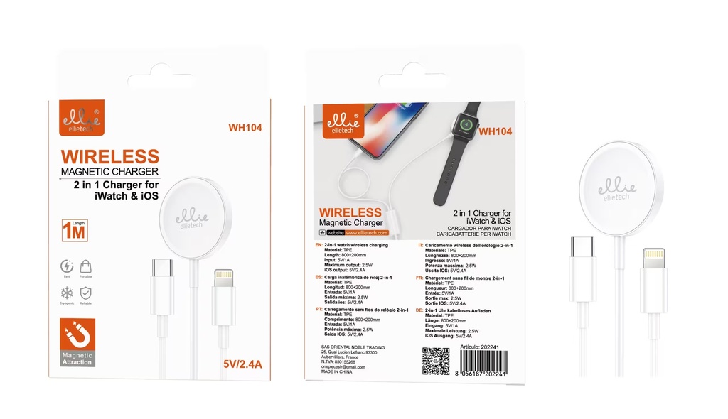 CARGADOR MULTIPLE iWATCH iOS 2IN 1 TIPO C