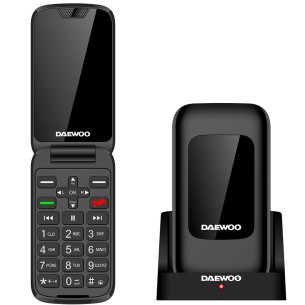 Daewoo DW8005BK — móvil sénior 4G con doble pantalla y base